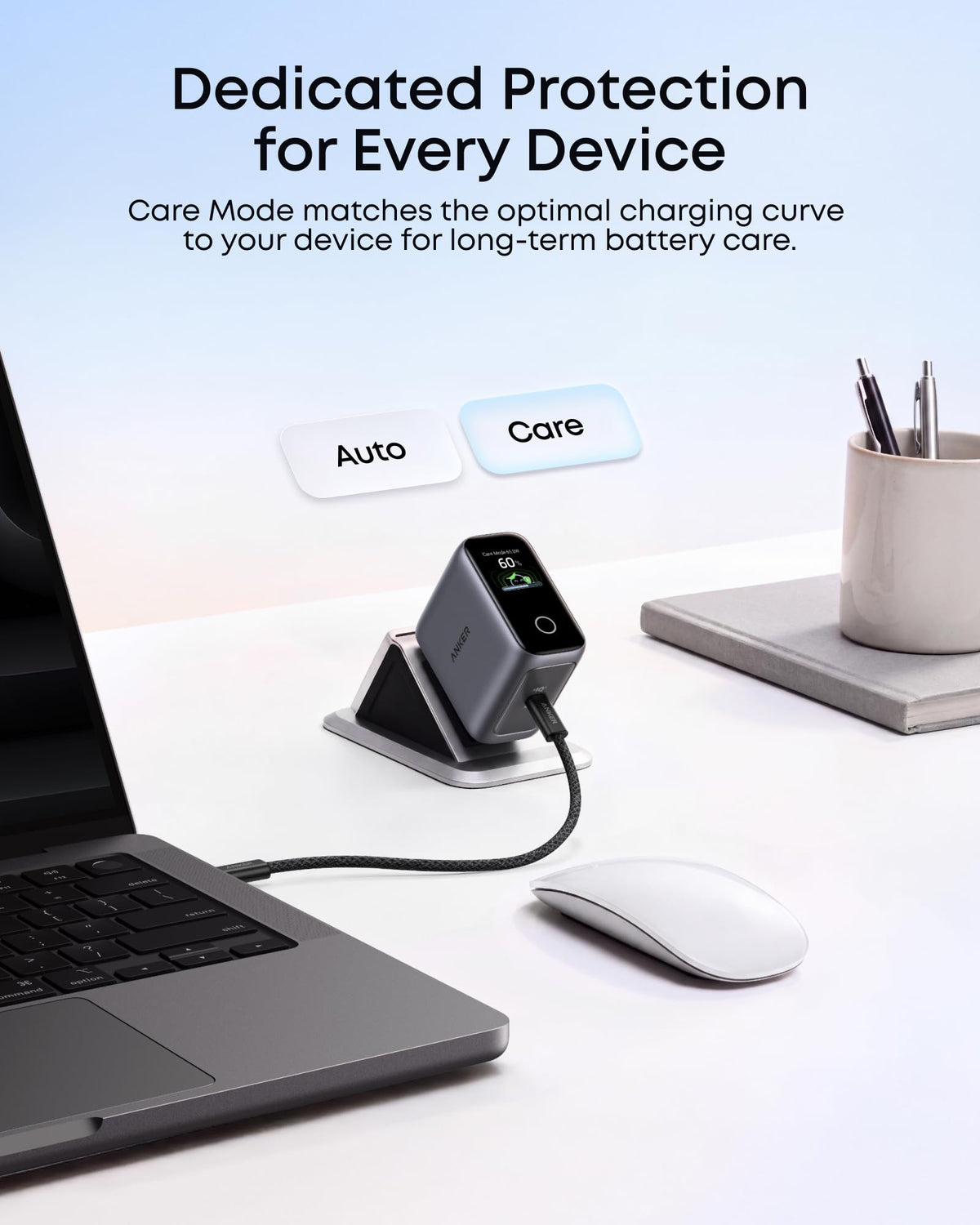 Anker 100W USB-C GaN Charger (Battery Care and Smart Display)