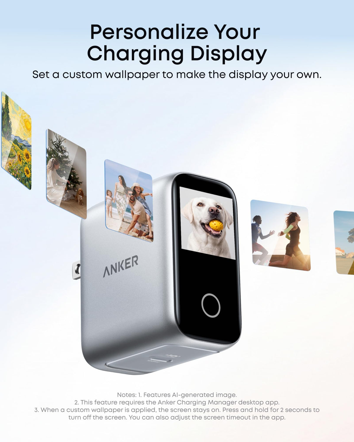 Anker 100W USB-C GaN Charger (Battery Care and Smart Display)