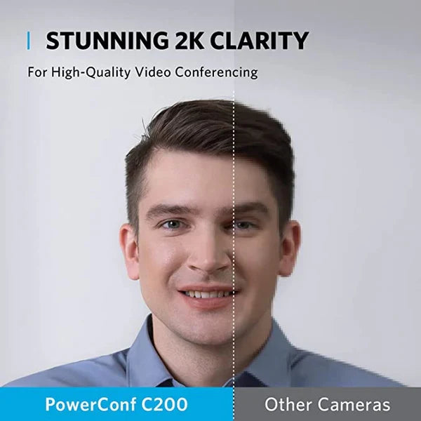 Anker PowerConf C200 2K Webcam | AI-Noise Canceling Mics