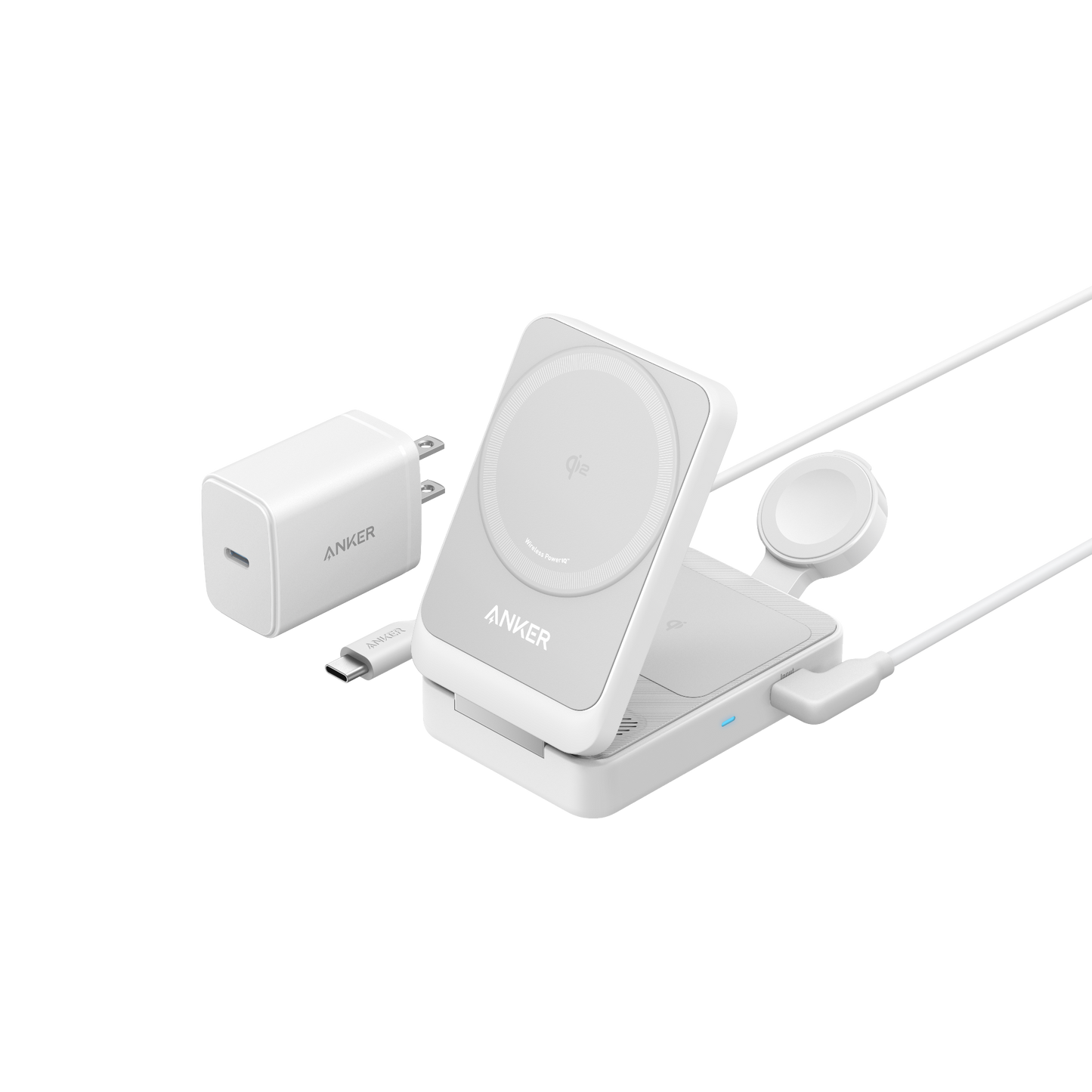 Anker MagGo Wireless Charging Dock Foldable 3-in-1 for Apple