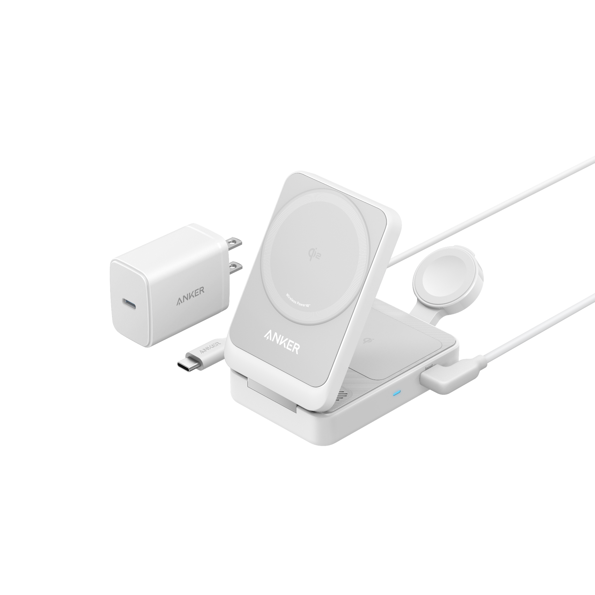 Anker MagGo Wireless Charging Dock Foldable 3-in-1 for Apple