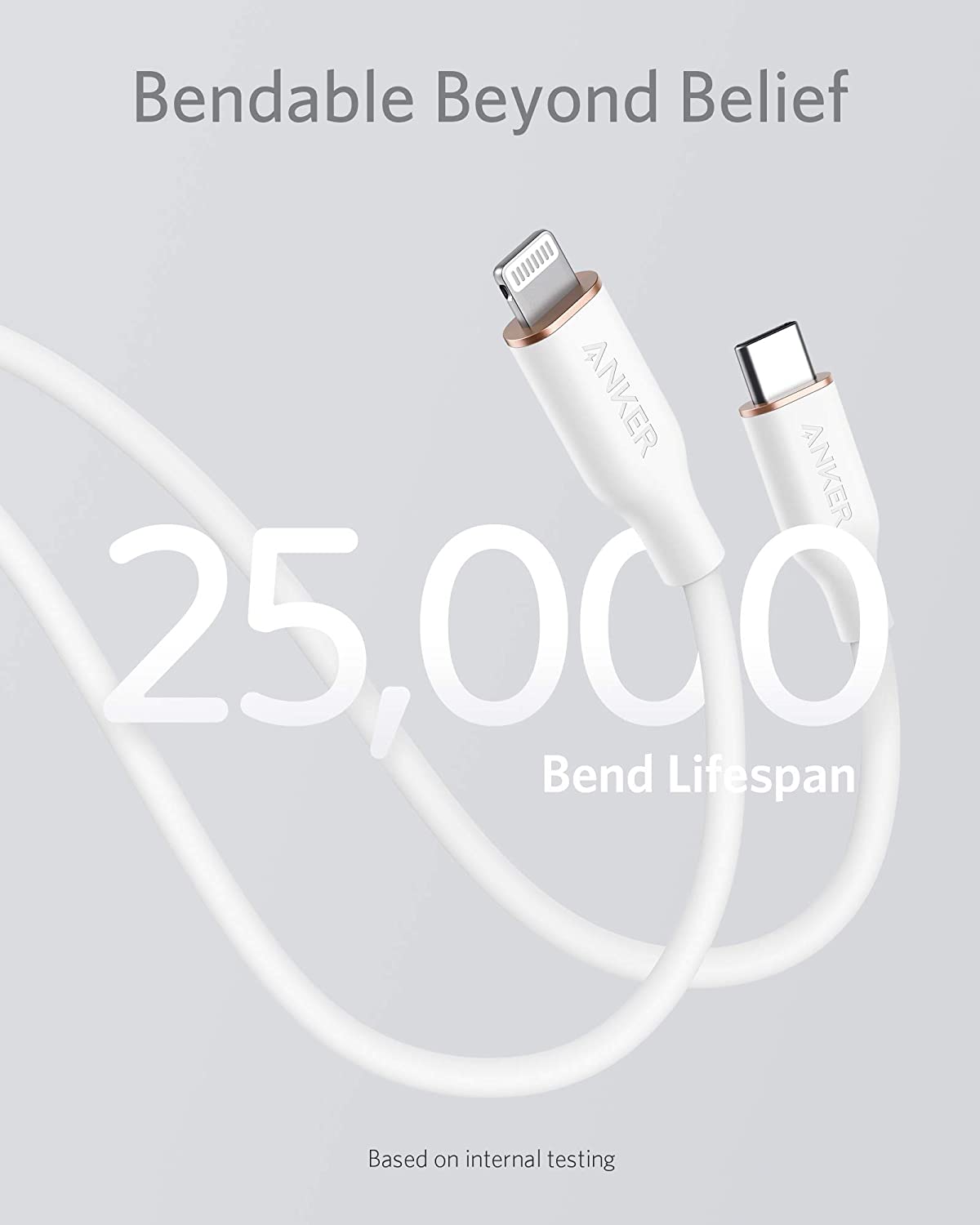 Anker <b>641</b> USB-C to Lightning Cable (Flow, 6 ft Silicone)