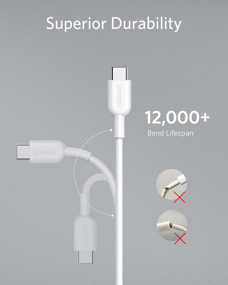 Refurbished Anker Powerline II USB C to USB C 2.0 Cable (6ft)