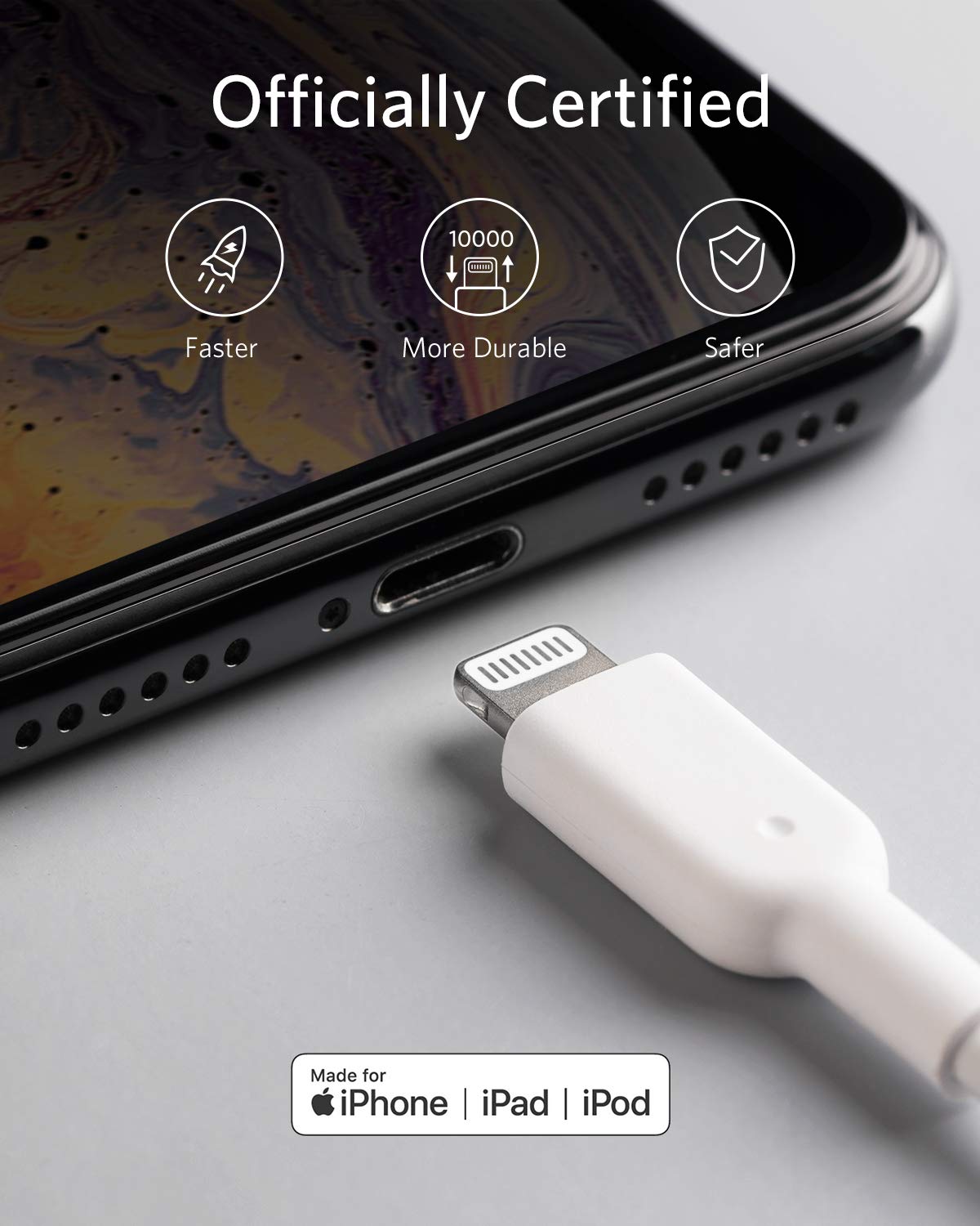 Anker <b>321</b> USB-A to Lightning Cable  (6 ft / 10 ft)