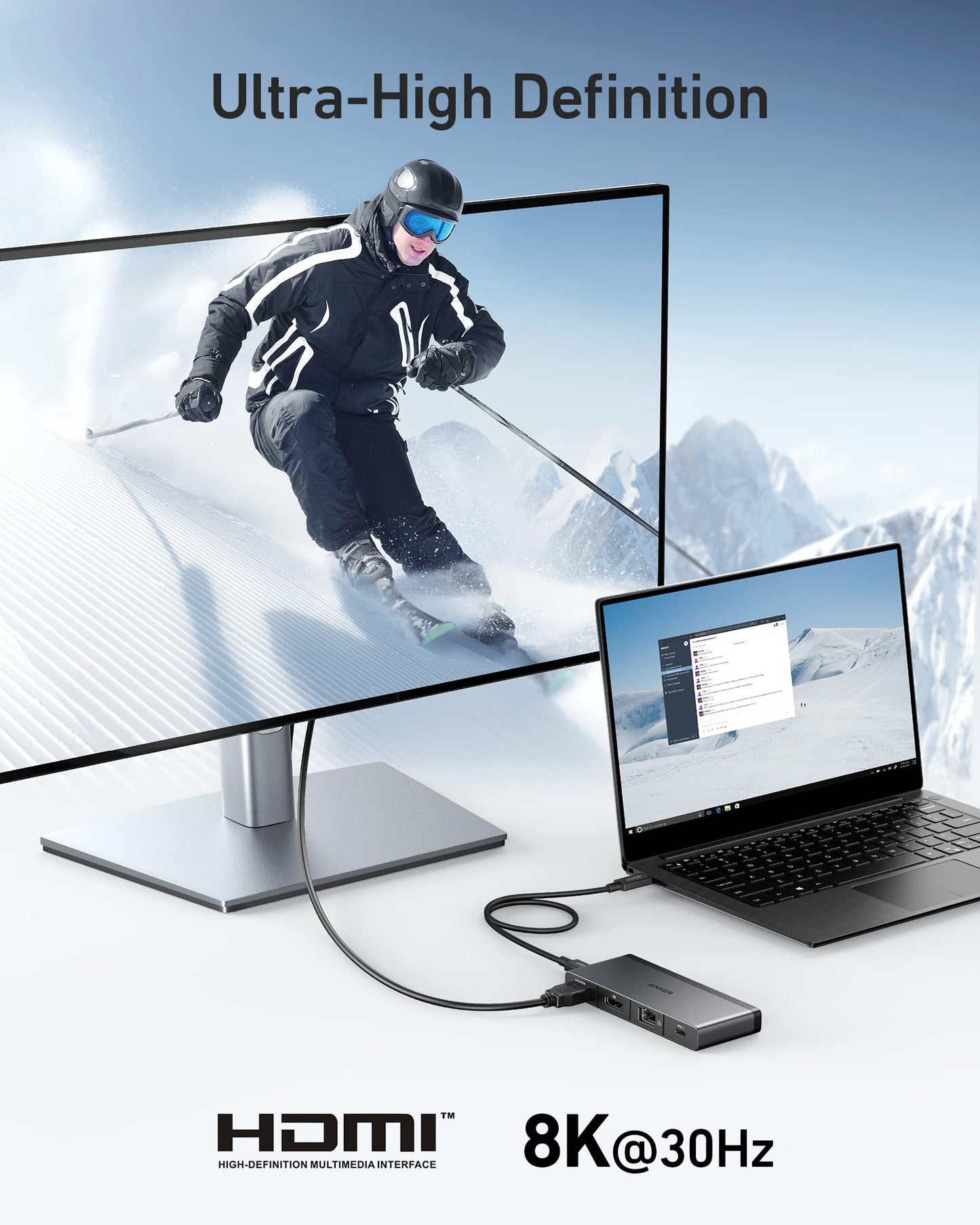 Refurbished Anker <b>556</b> USB-C Hub (8-in-1, USB4)