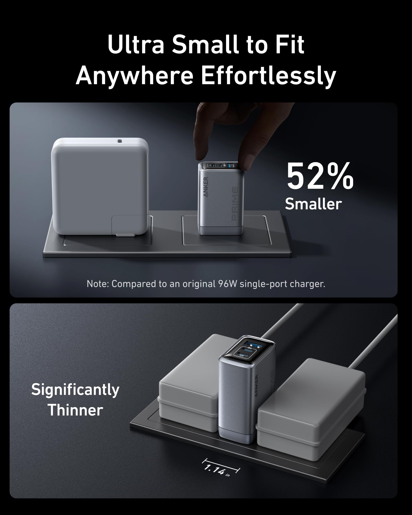 Anker Prime phone laptop charger for travel