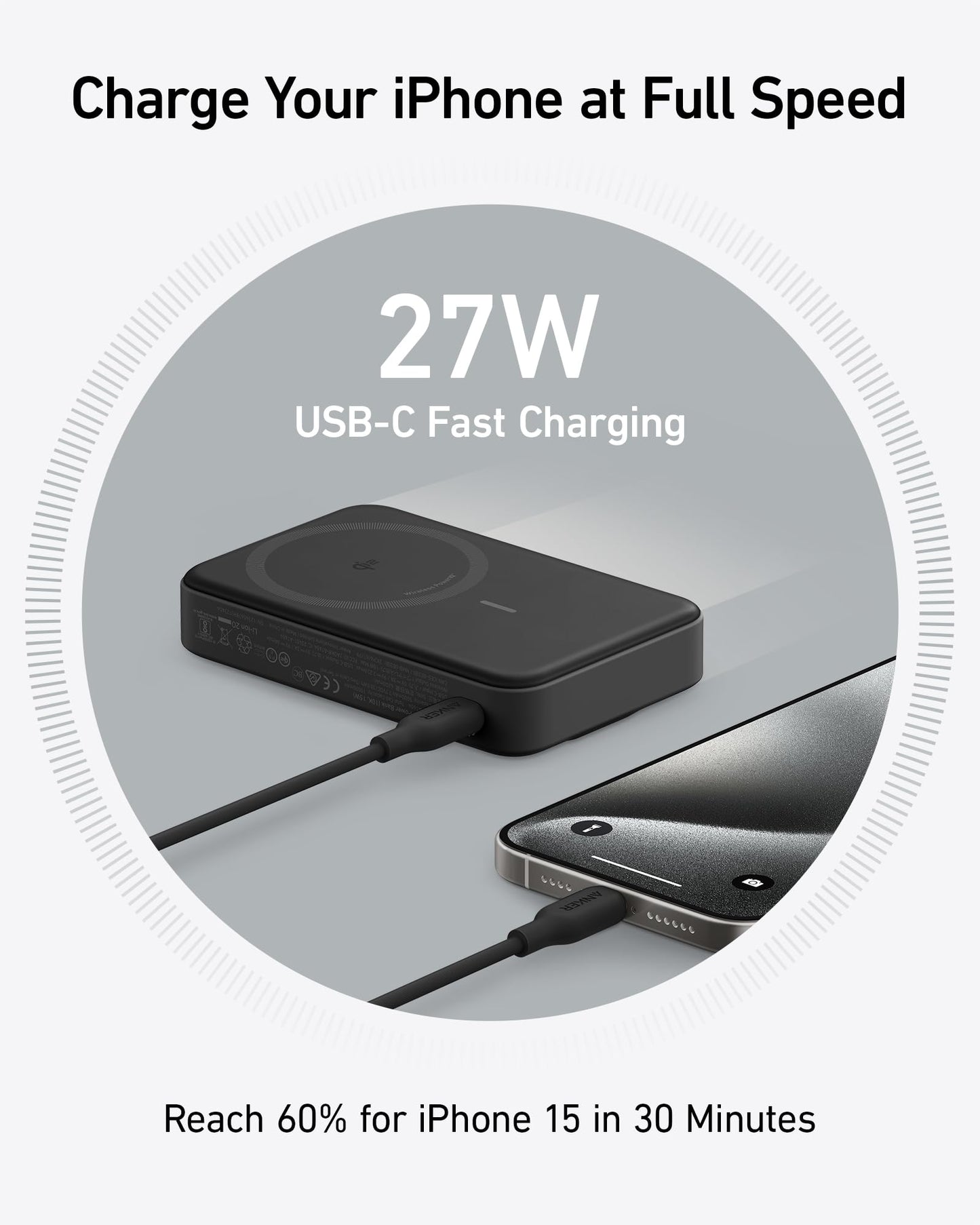 Anker MagGo qi wireless portable  charger power bank