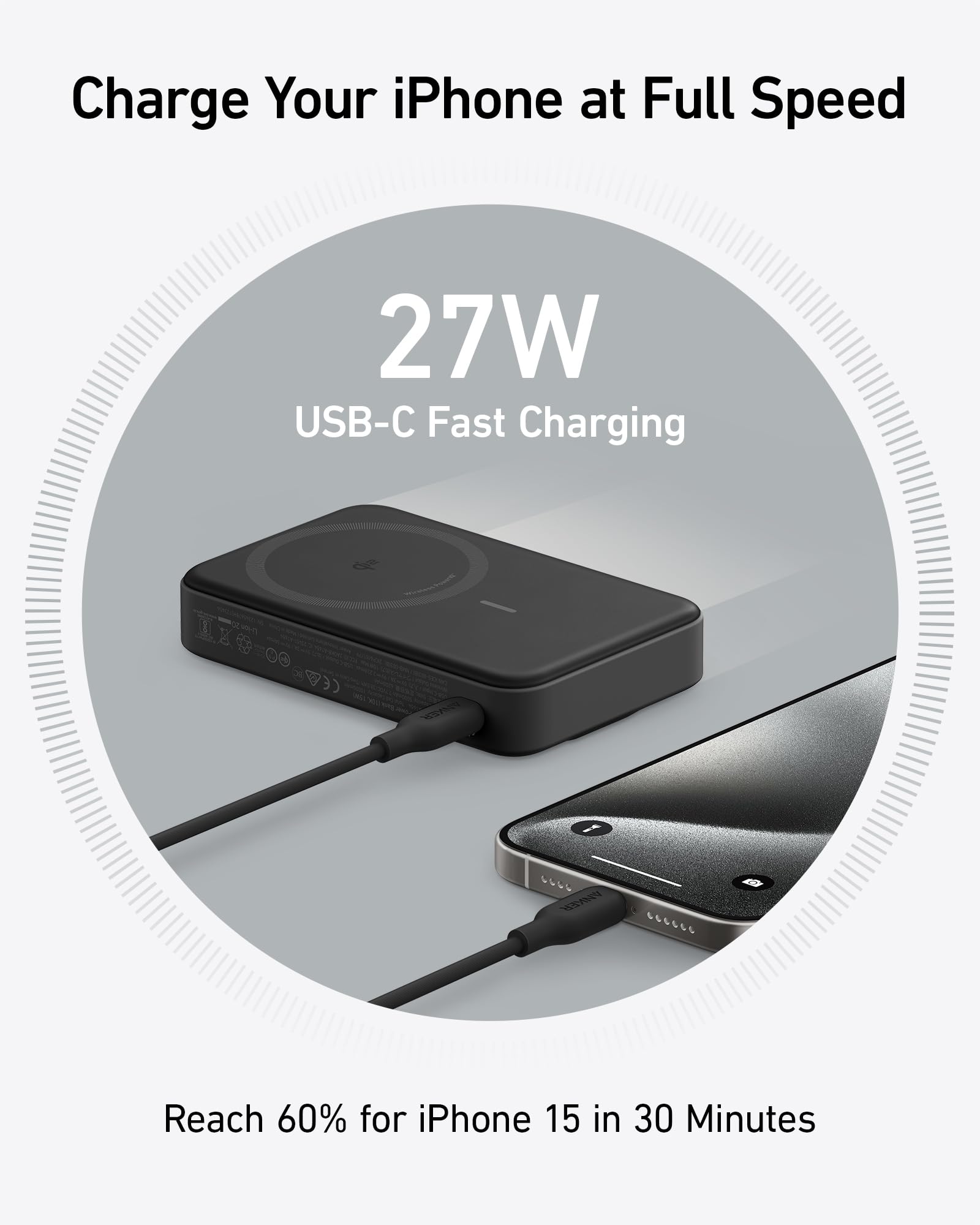 Anker MagGo qi wireless portable  charger power bank