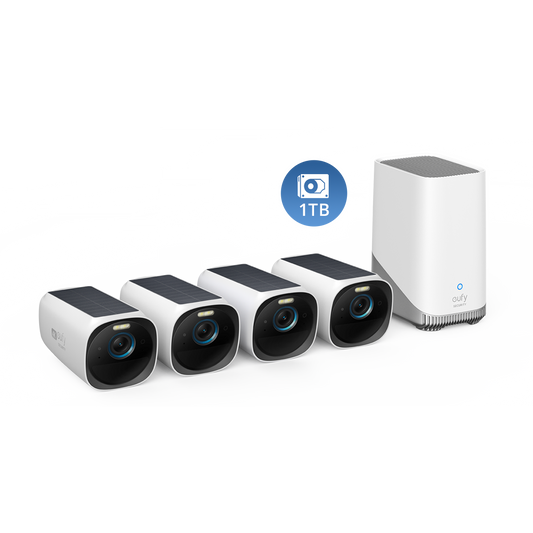 eufyCam S330 (eufyCam 3) 4-Cam Kit + 1 TB Hard Drive