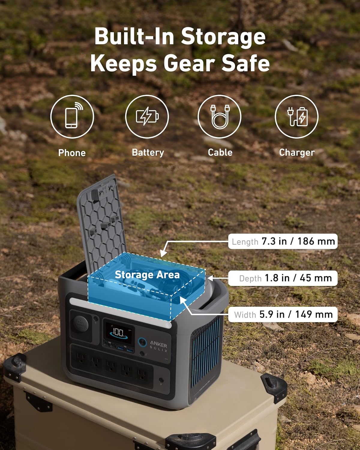 768Wh | 1600W Power Station | Anker SOLIX C800