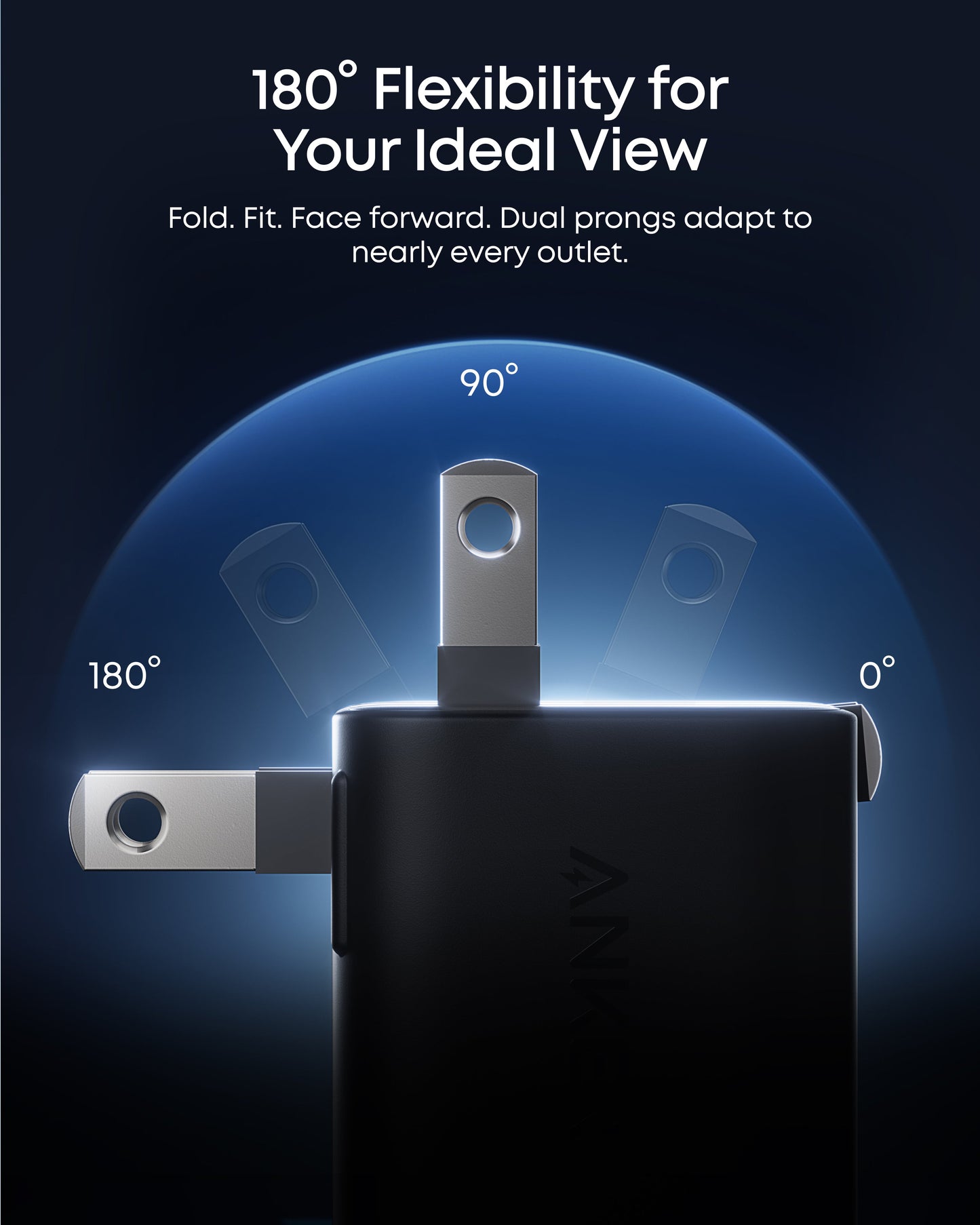 Anker Nano Charger (45W, Smart Display, 180° Foldable) BOA