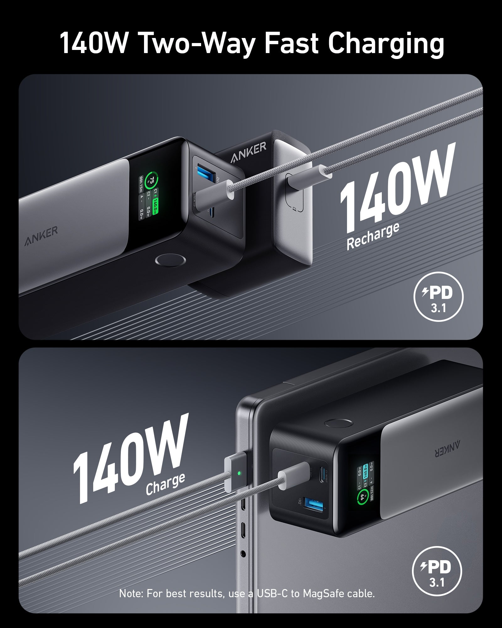 Anker 737 USB-C Power Bank PowerCore 24000mah