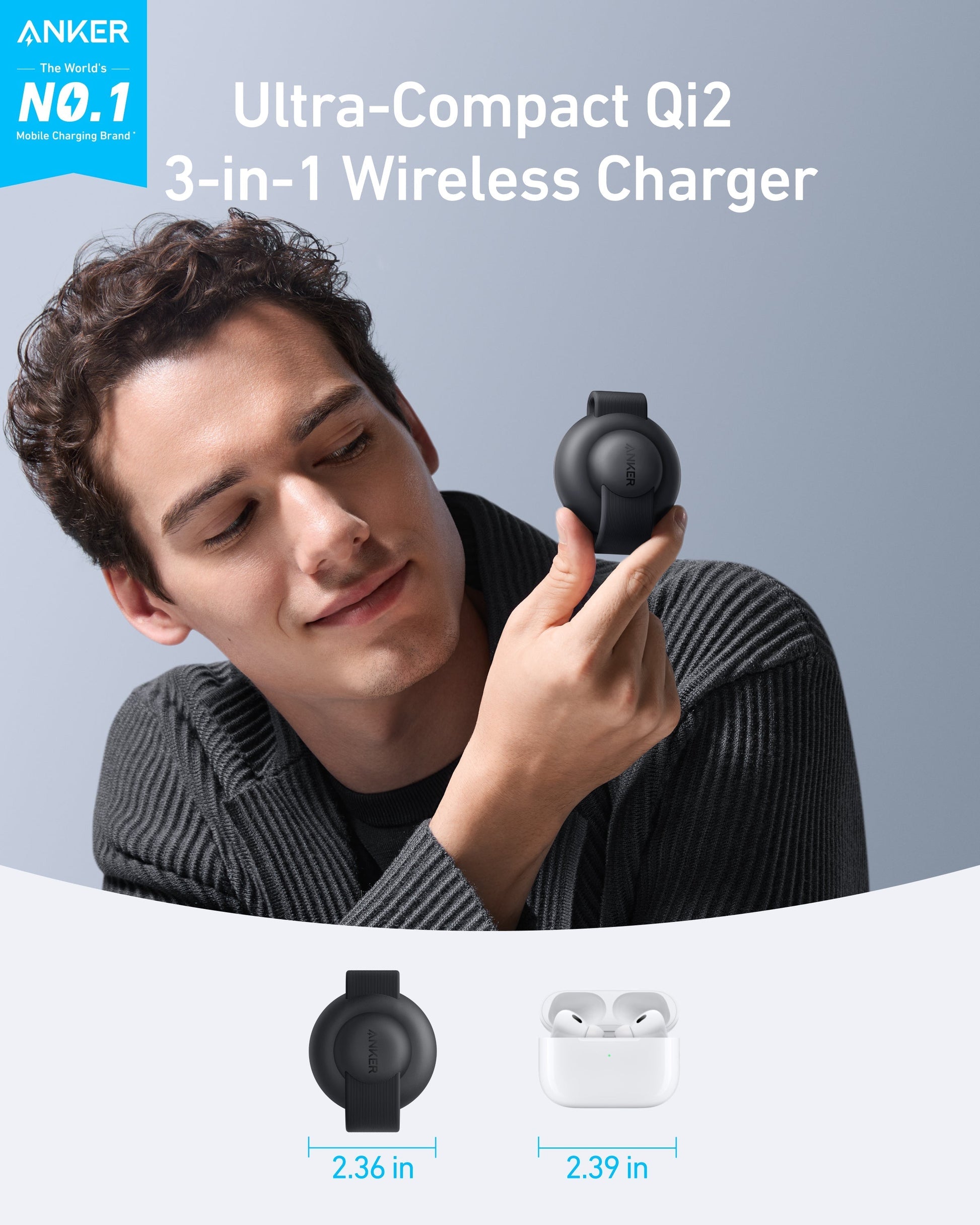 Anker MagGo 3-in-1 MagSafe Wireless Charger of Apple Devices
