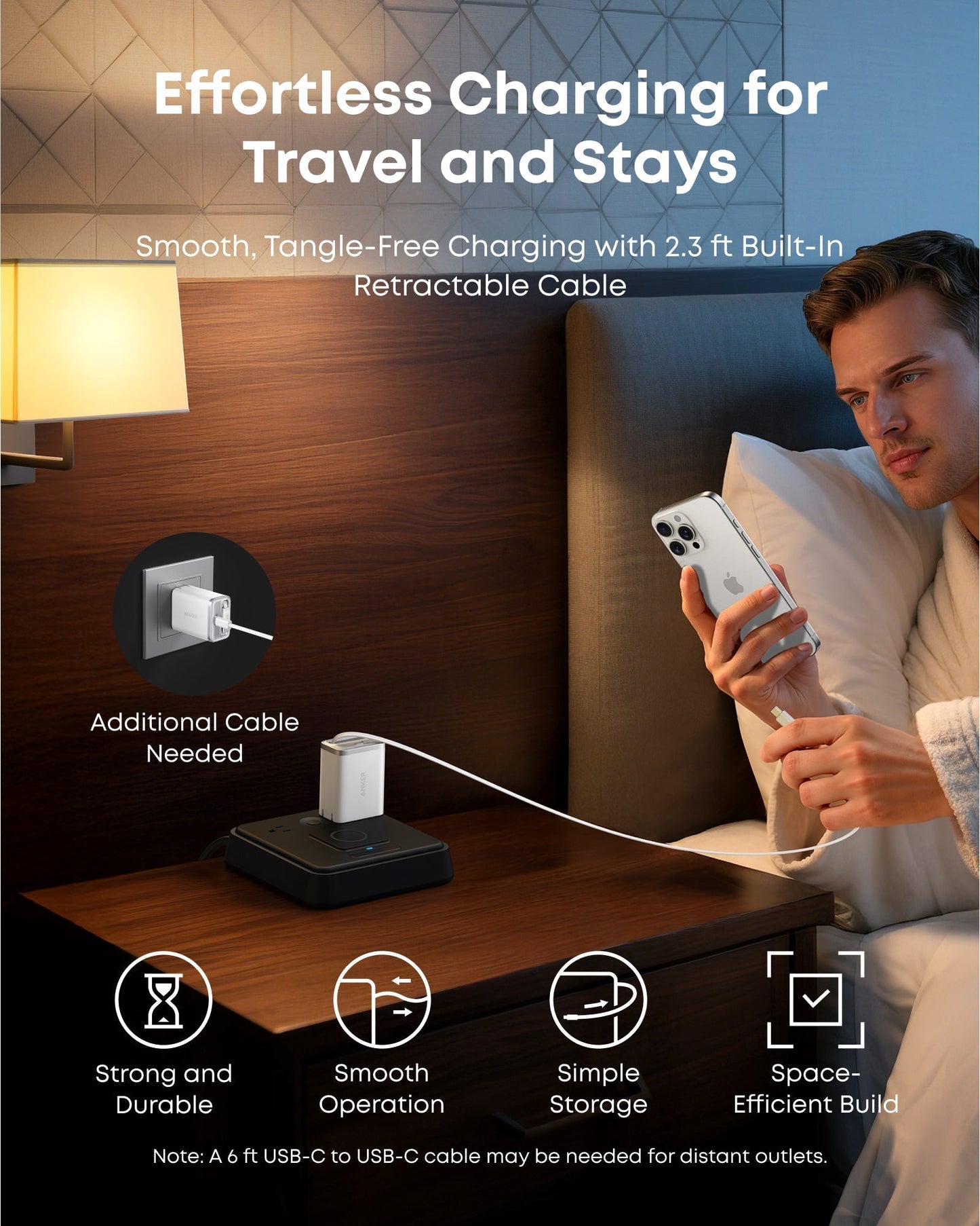 Anker Nano Charger (35W, Built-In Retractable USB-C Cable)