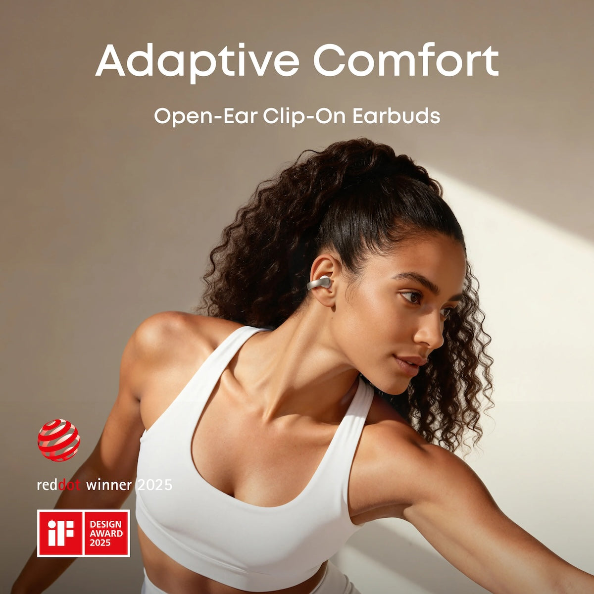AeroClip |  Open-Ear Clip-On Earbuds with Adaptive Comfort (Lighting Deals)