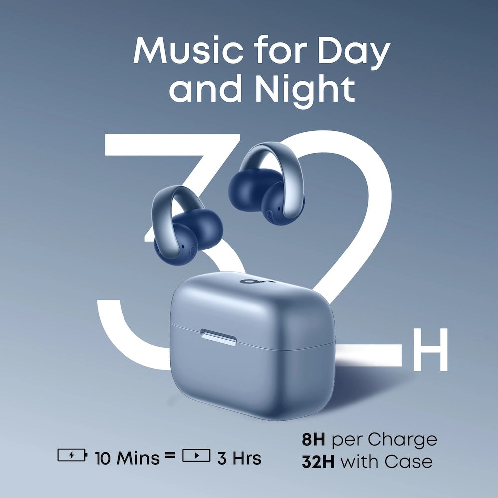 AeroClip |  Open-Ear Clip-On Earbuds with Adaptive Comfort (Lighting Deals)