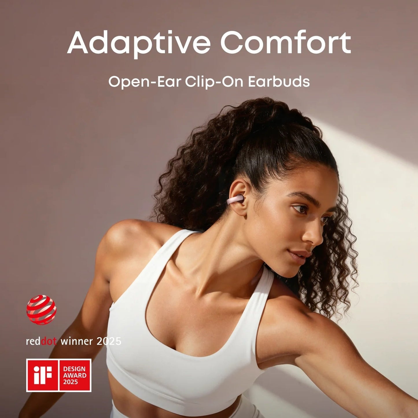 AeroClip |  Open-Ear Clip-On Earbuds with Adaptive Comfort (Lighting Deals)