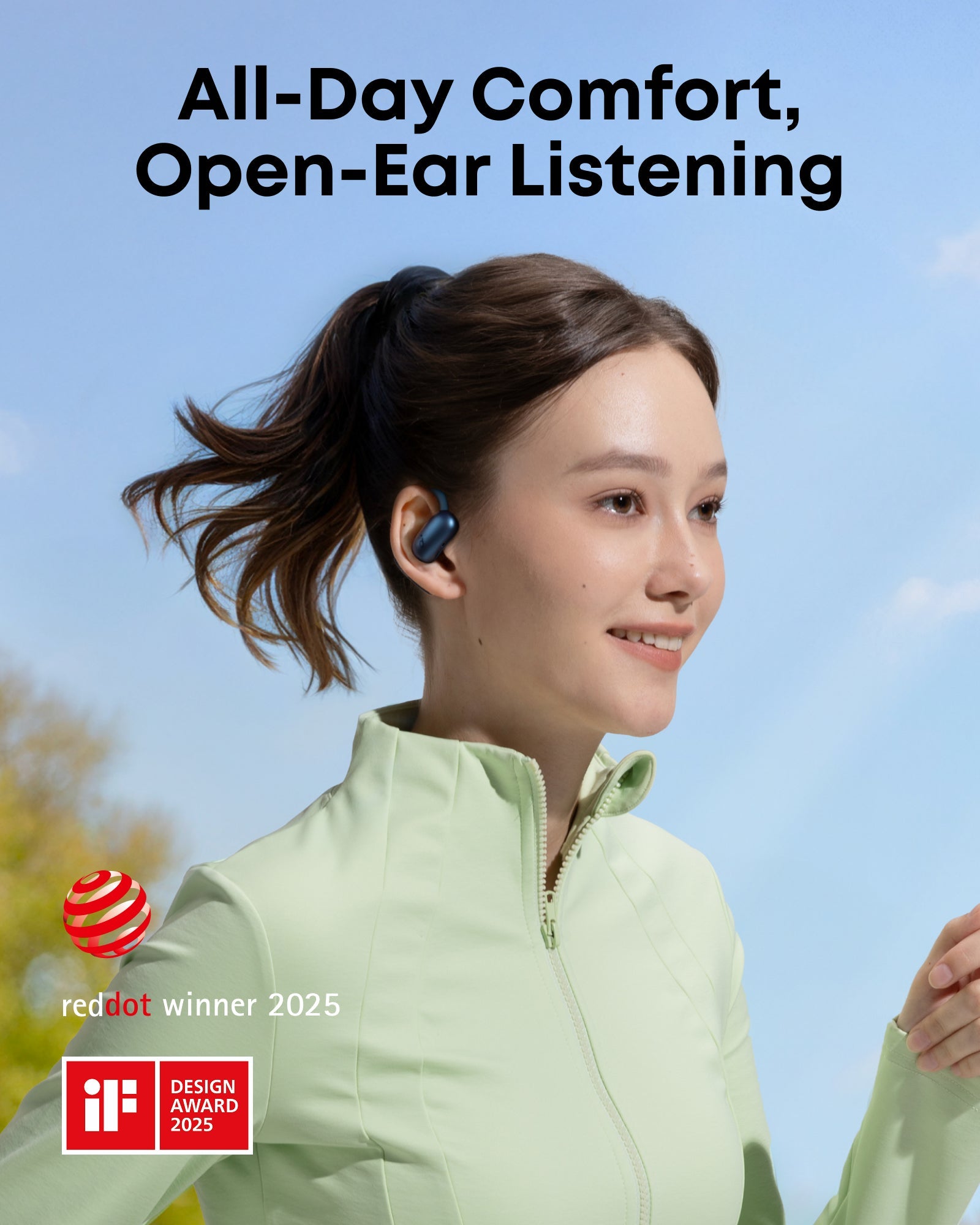 Soundcore AeroFit 2 best wireless open-ear  headphones for running jogging