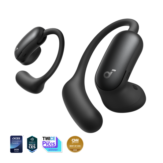 AeroFit 2 Pro｜Dual-Form Earbuds with Open-Ear and Active Noise Cancellation Form