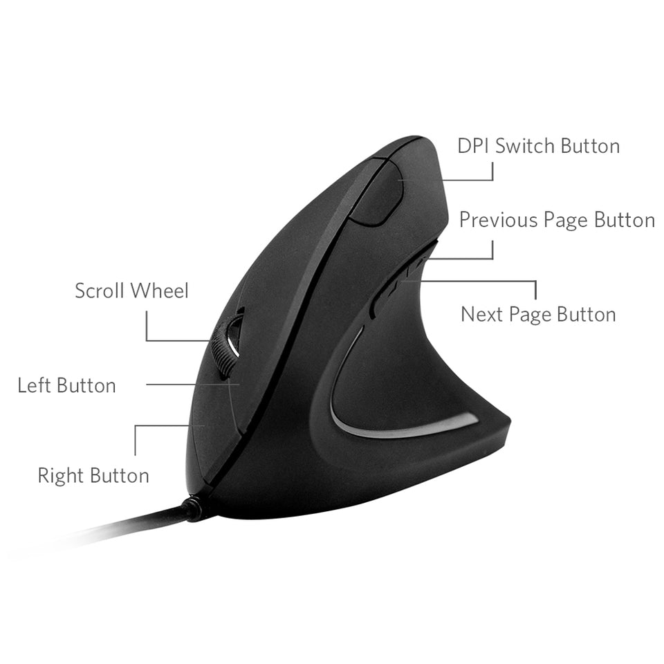 Anker Ergonomic Optical USB Wired Vertical Mouse