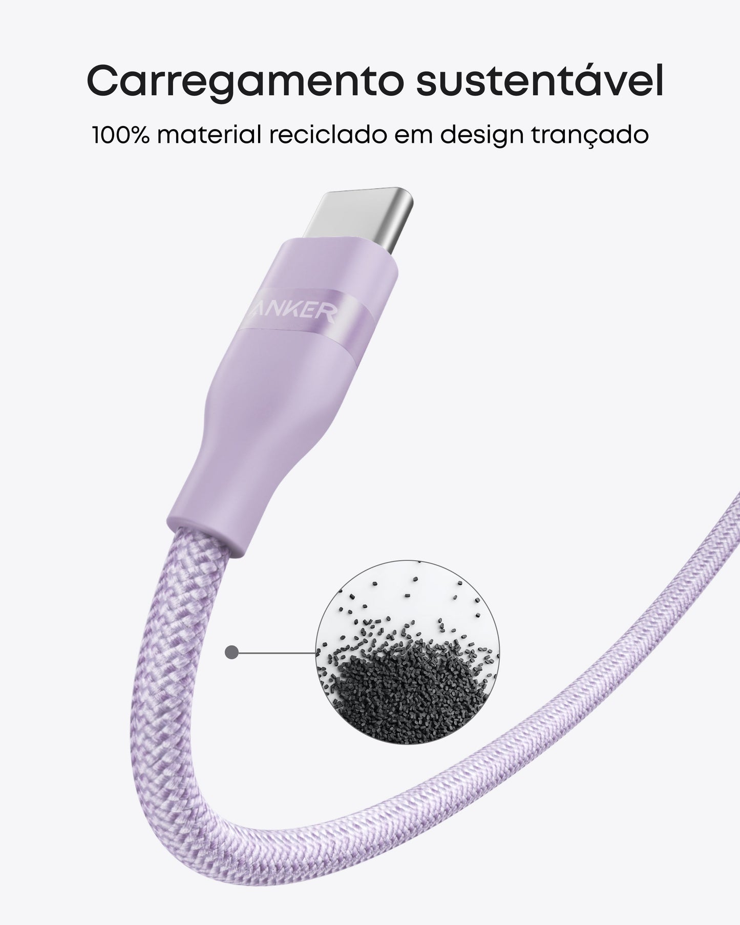 Anker USB-C to USB-C Cable (3 ft / 6 ft, 240W, Upcycled-Braided)