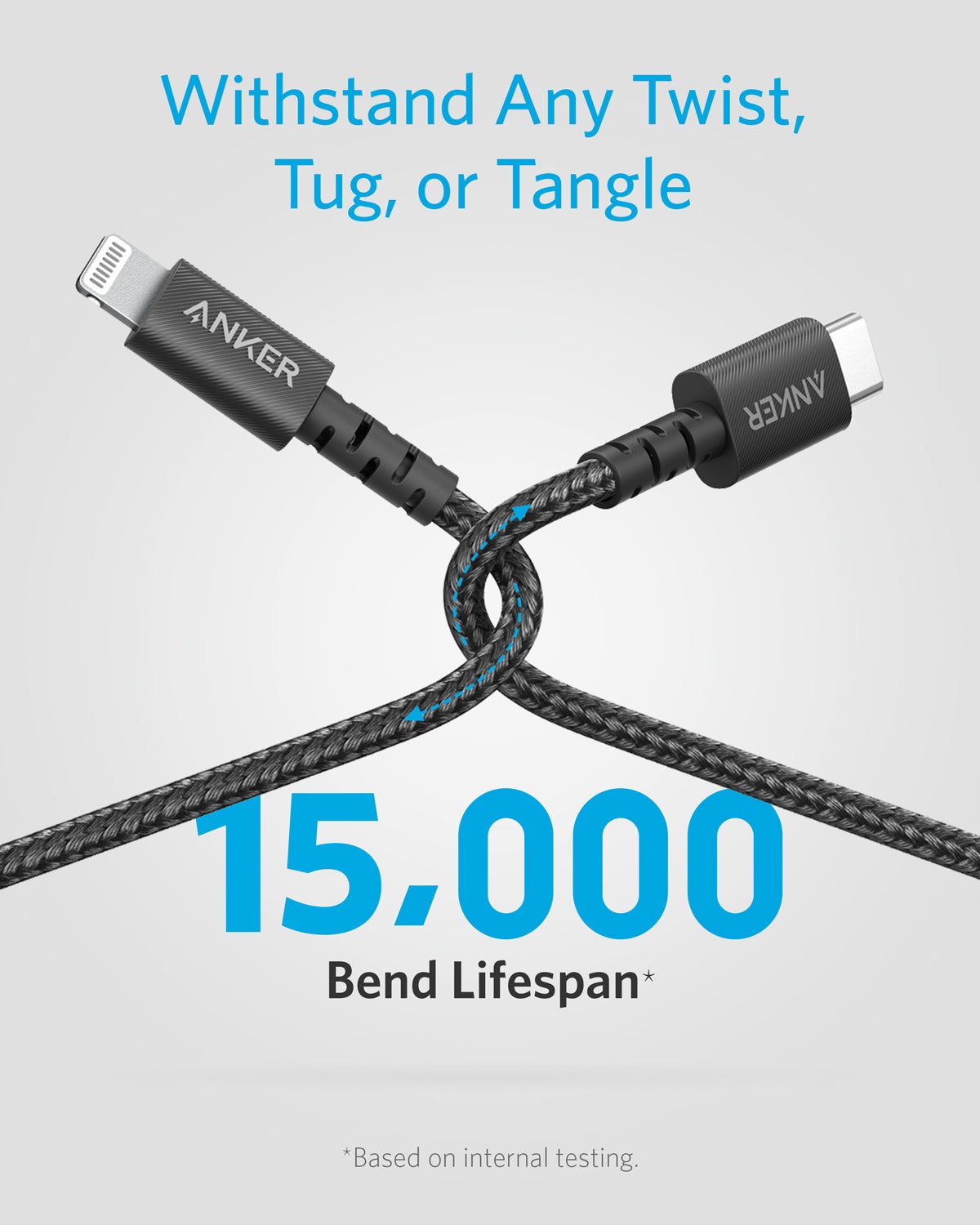 Refurbished Anker PowerLine Select+ USB-C Cable with Lightning connector