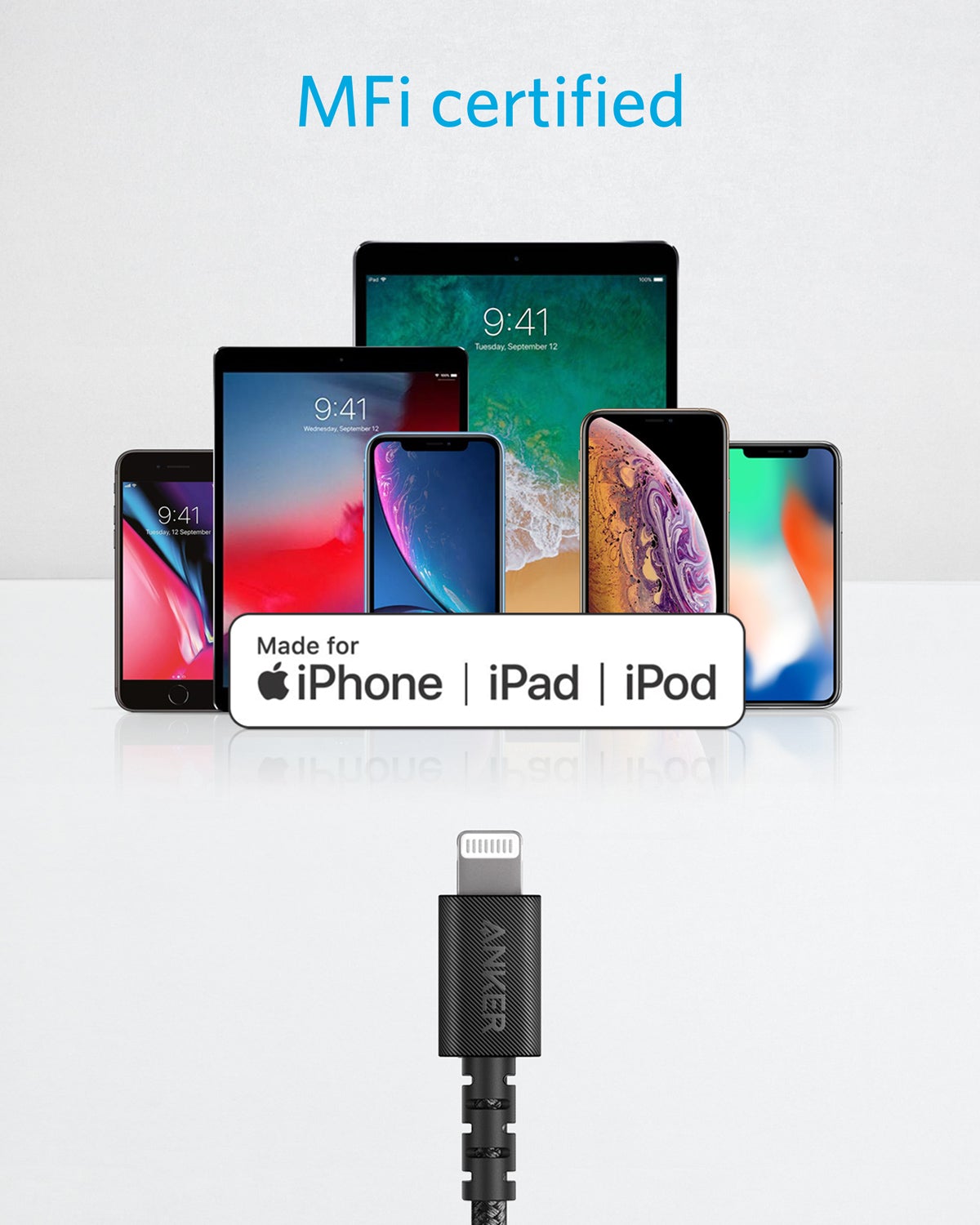 Refurbished Anker PowerLine Select+ USB-C Cable with Lightning connector