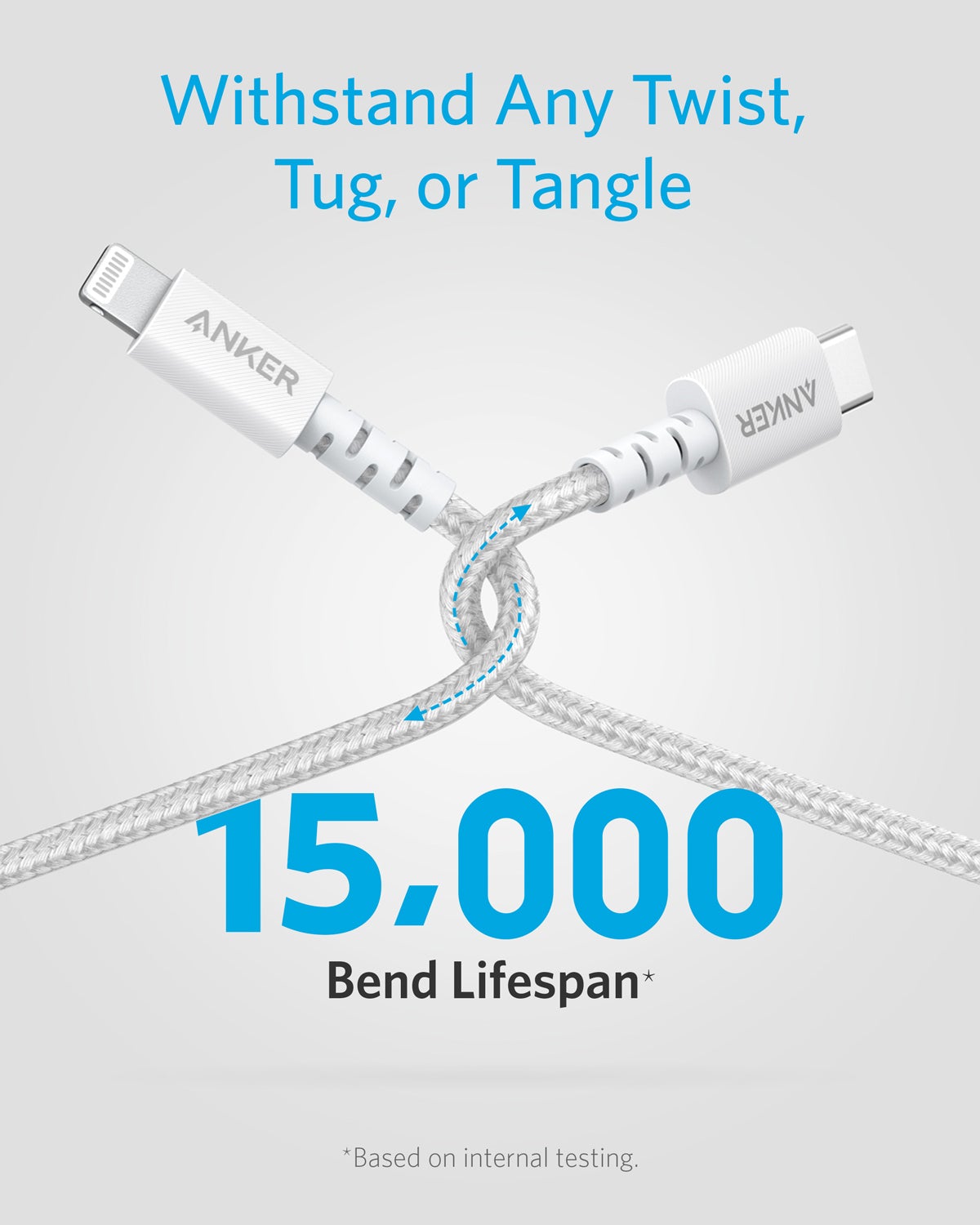 Refurbished Anker PowerLine Select+ USB-C Cable with Lightning connector