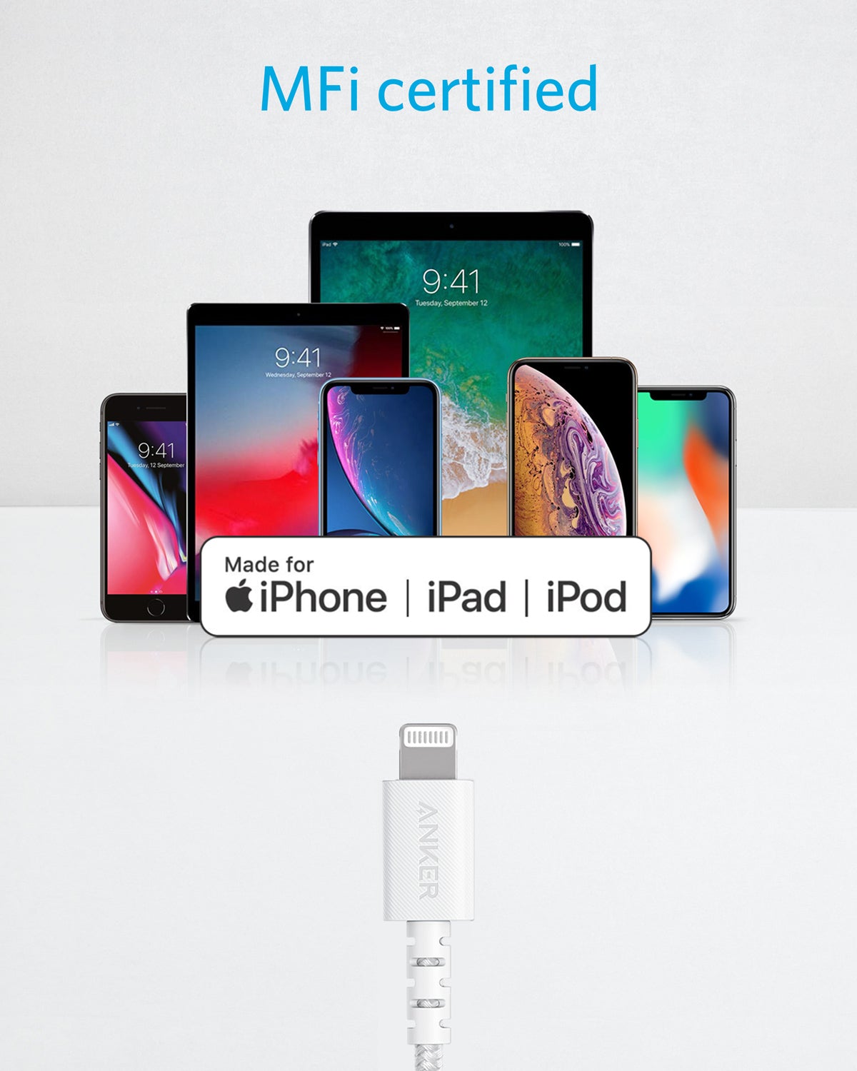 Refurbished Anker PowerLine Select+ USB-C Cable with Lightning connector