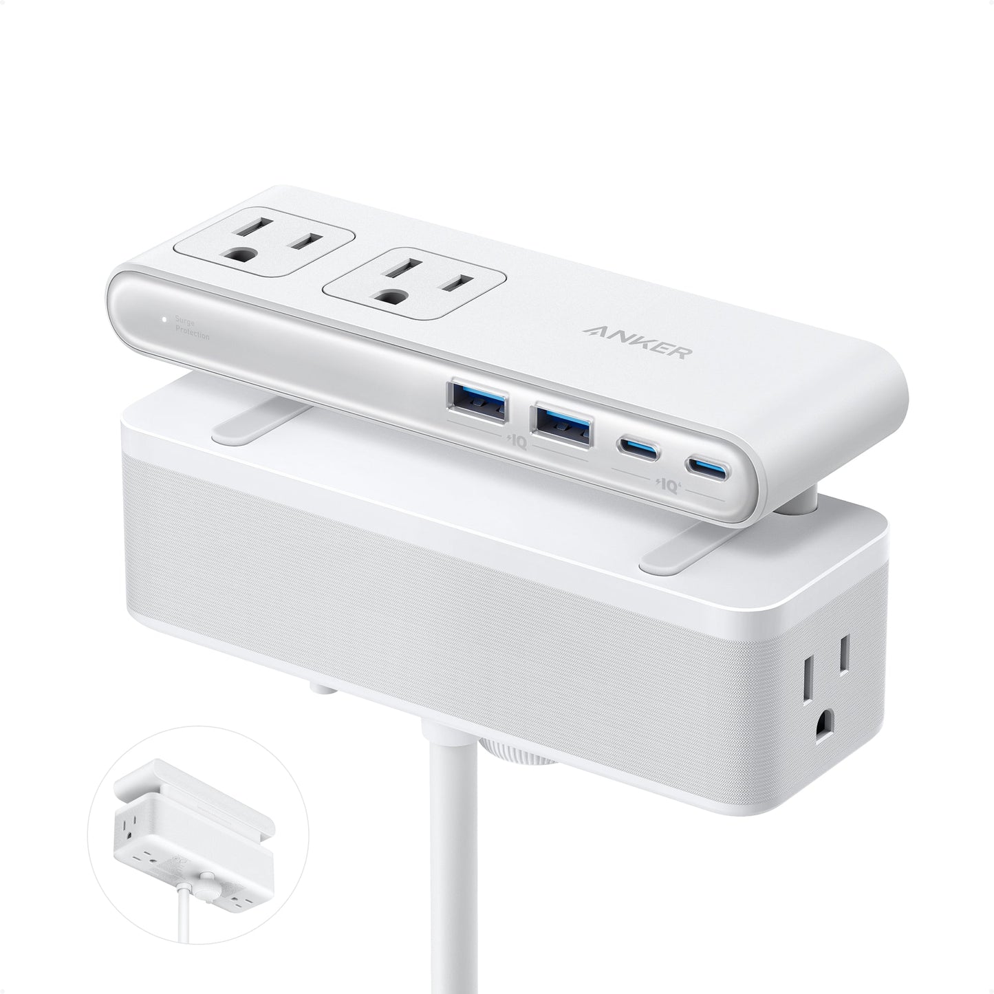 Anker Nano Power Strip (10-in-1, 70W, Clamp)