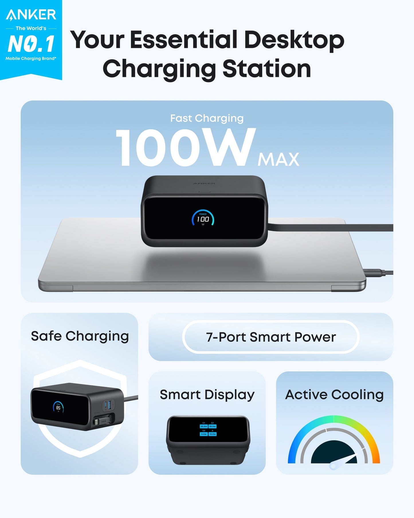 Anker Nano Charging Station (7-in-1, 100W)