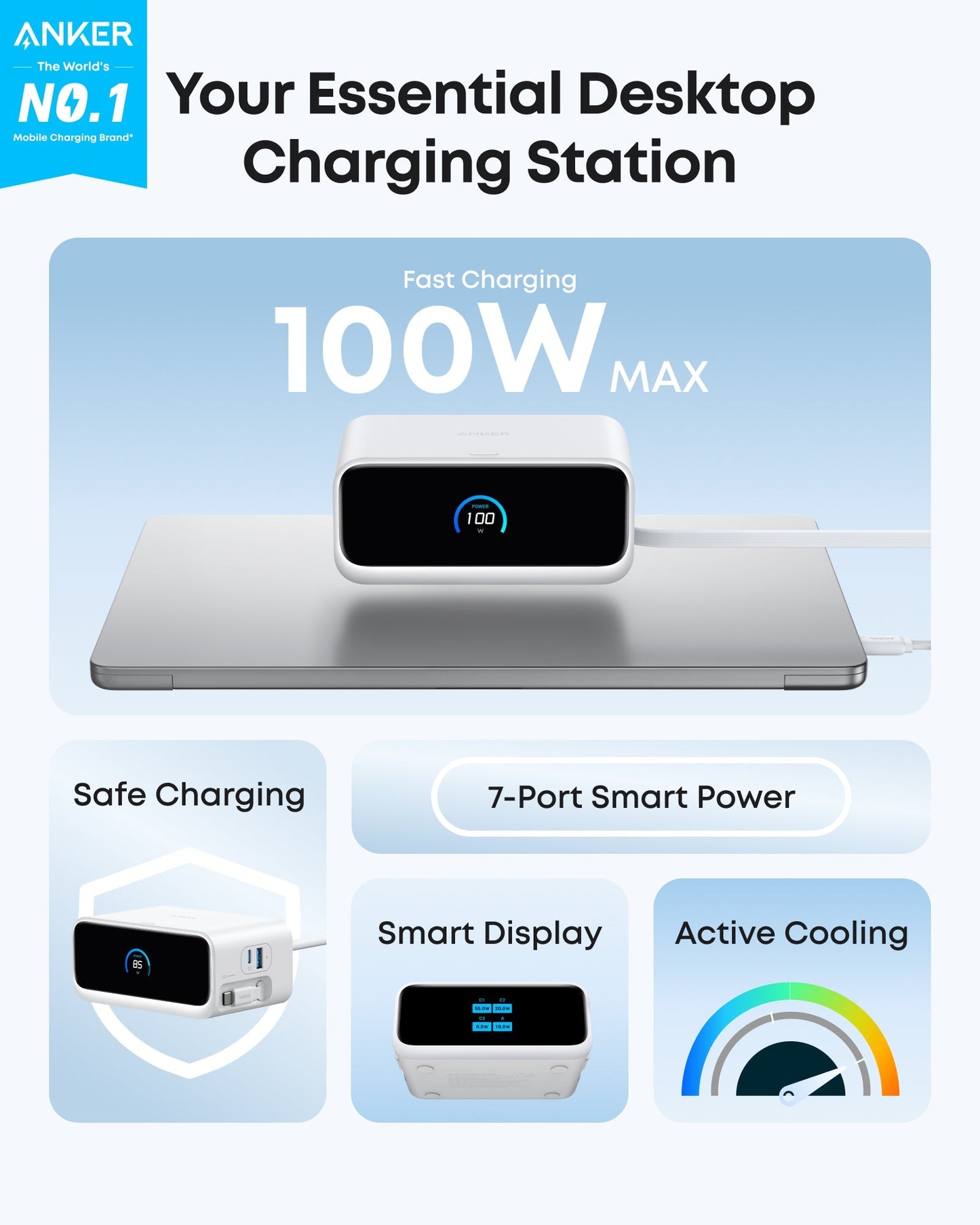 Anker Nano Charging Station (7-in-1, 100W)