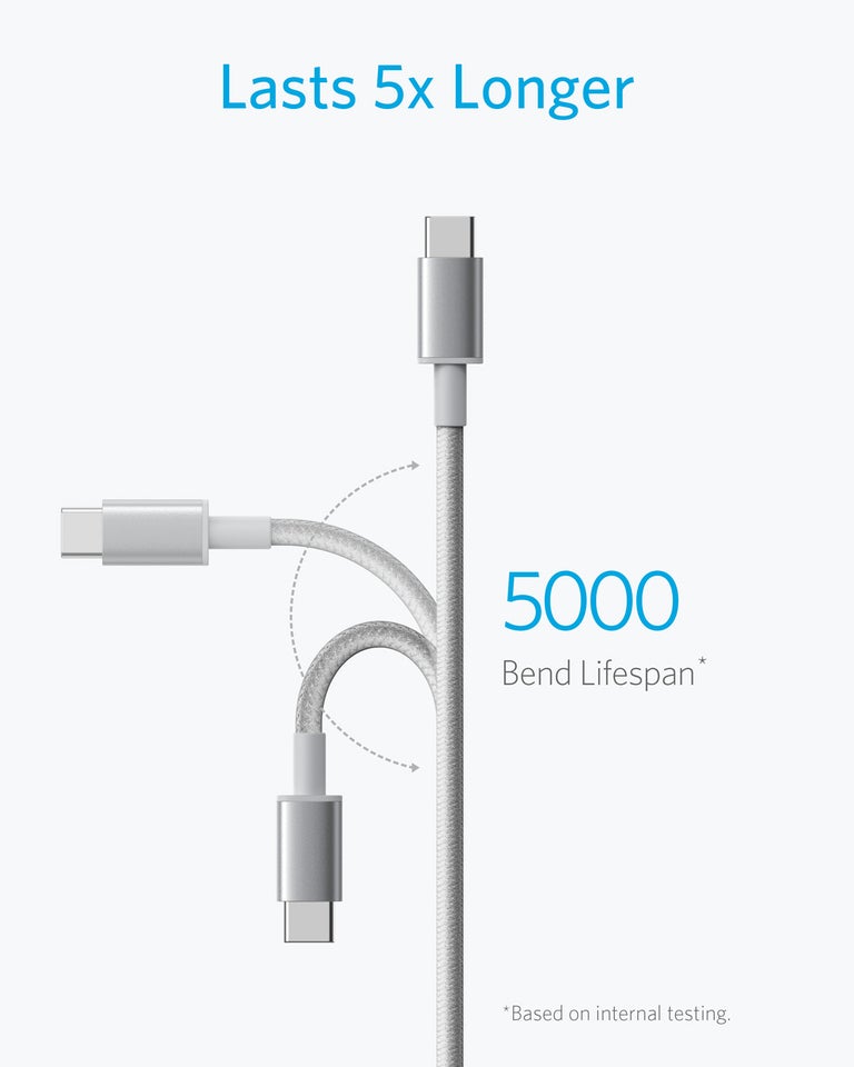 Anker Premium Nylon USB-C to USB-A Cable (3 ft / 6 ft, 2-Pack)