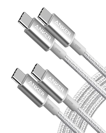 Anker <b>333</b> USB-C to USB-C Cable (6ft Nylon, 2-Pack)
