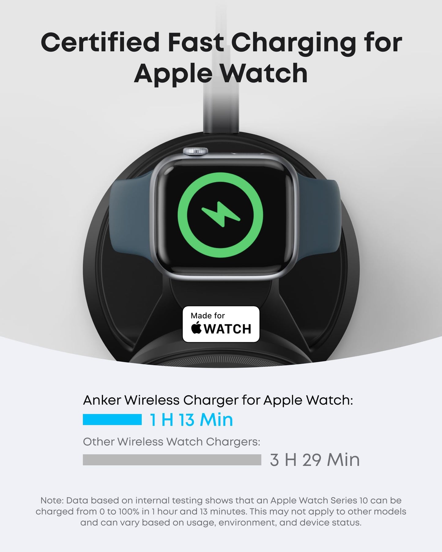 Anker MagGo wireless charging stand dock for apple watch