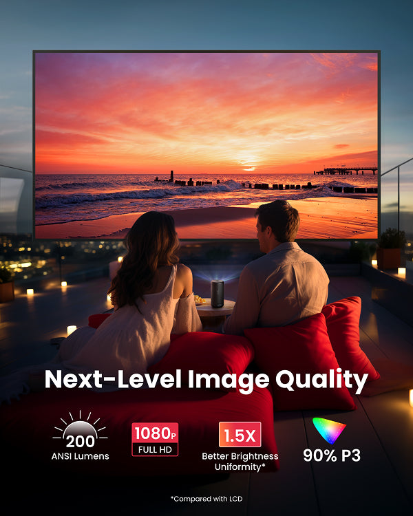 Capsule 3  | 1080p Mini Google TV Projector (Lightning Deals)
