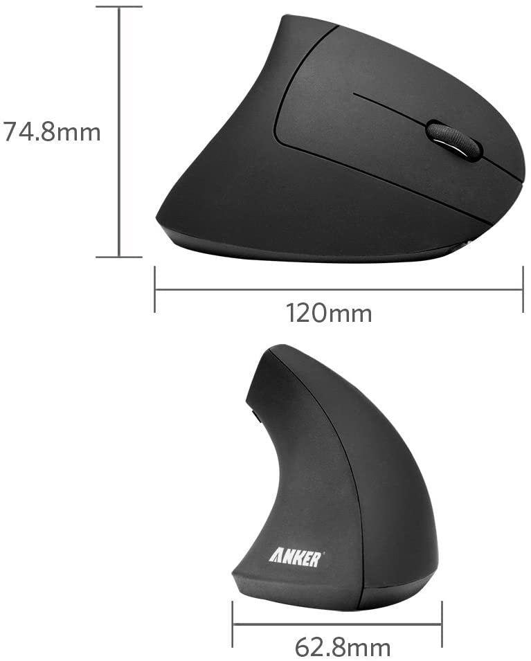 Anker 2.4G Wireless Vertical Ergonomic Optical Mouse