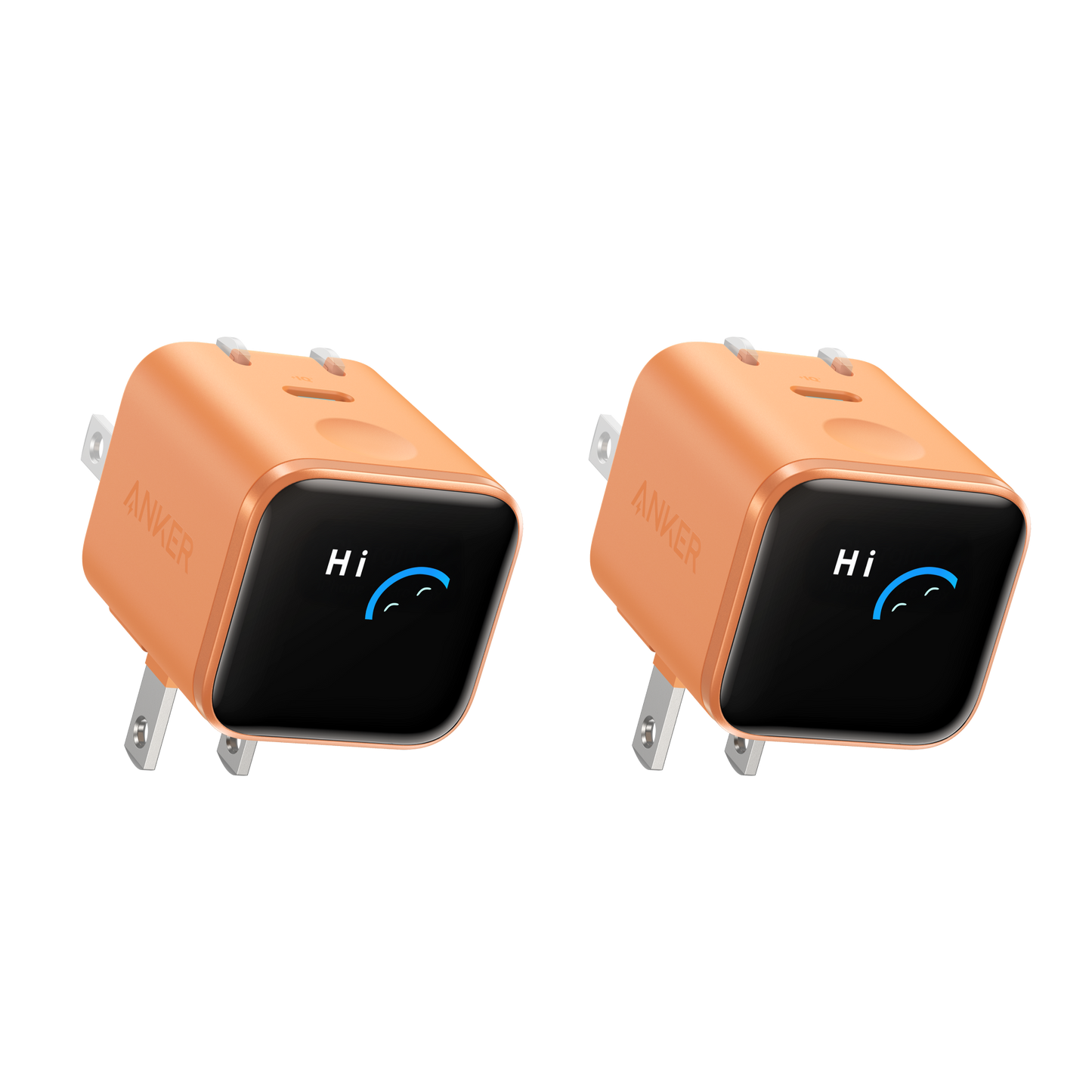 Anker Nano Charger (45W, Smart Display, 180° Foldable, 2-Pack)
