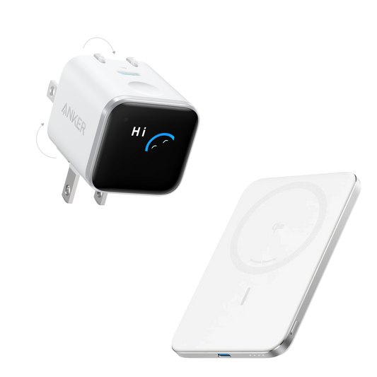 Anker Nano 45W USB-C Fast Charger + Wireless Power Bank Kit