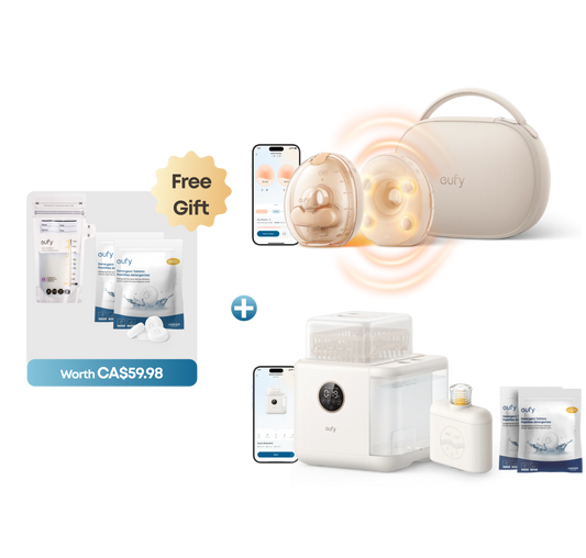 eufy Wearable Breast Pump S2 Pro + Baby Bottle Washer S1 Pro