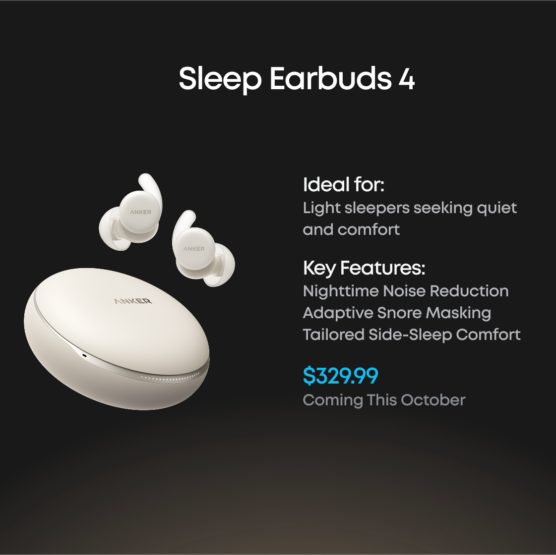 Anker soundcore Sleep Earbuds 4 Early Bird Coupon: Pay CA$1, Get CA$50 Off