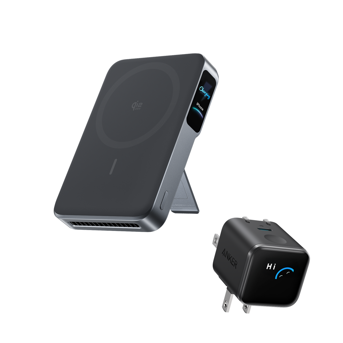 Anker MagGo 2 Pro Power Bank and Anker Nano 45W Smart Display Charger