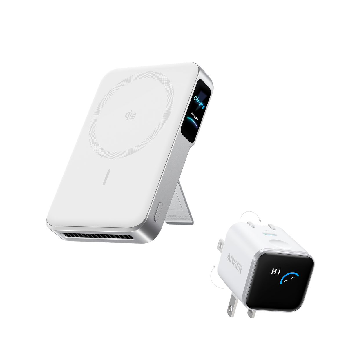 Anker MagGo 2 Pro Power Bank and Anker Nano 45W Smart Display Charger