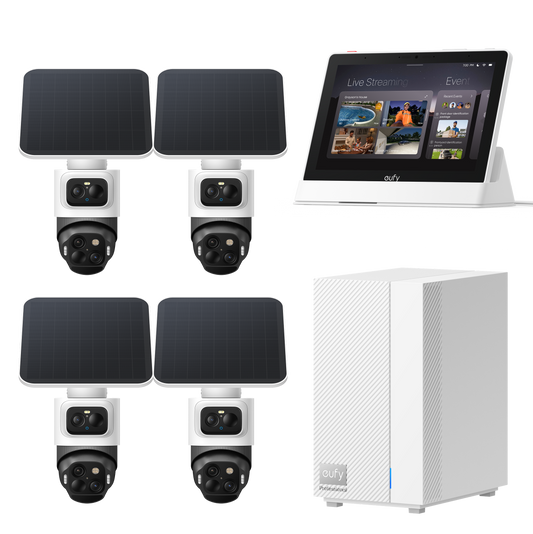 eufyCam S4 (4-Cam Kit)  + eufy HomeBase™ Professional S1 + eufy Smart Display E10