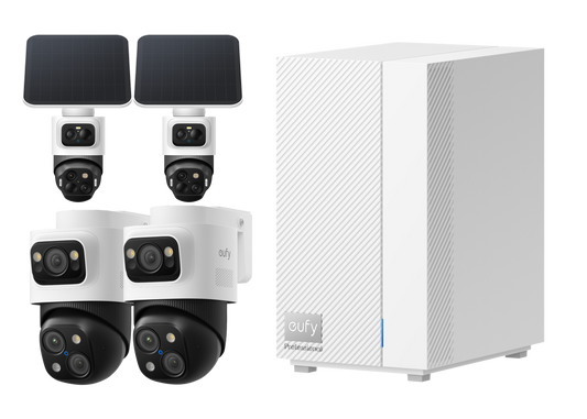 eufy PoE Bullet-PTZ Cam S4 2 pack + eufyCam S4 2 pack + eufy HomeBase™ Professional S1