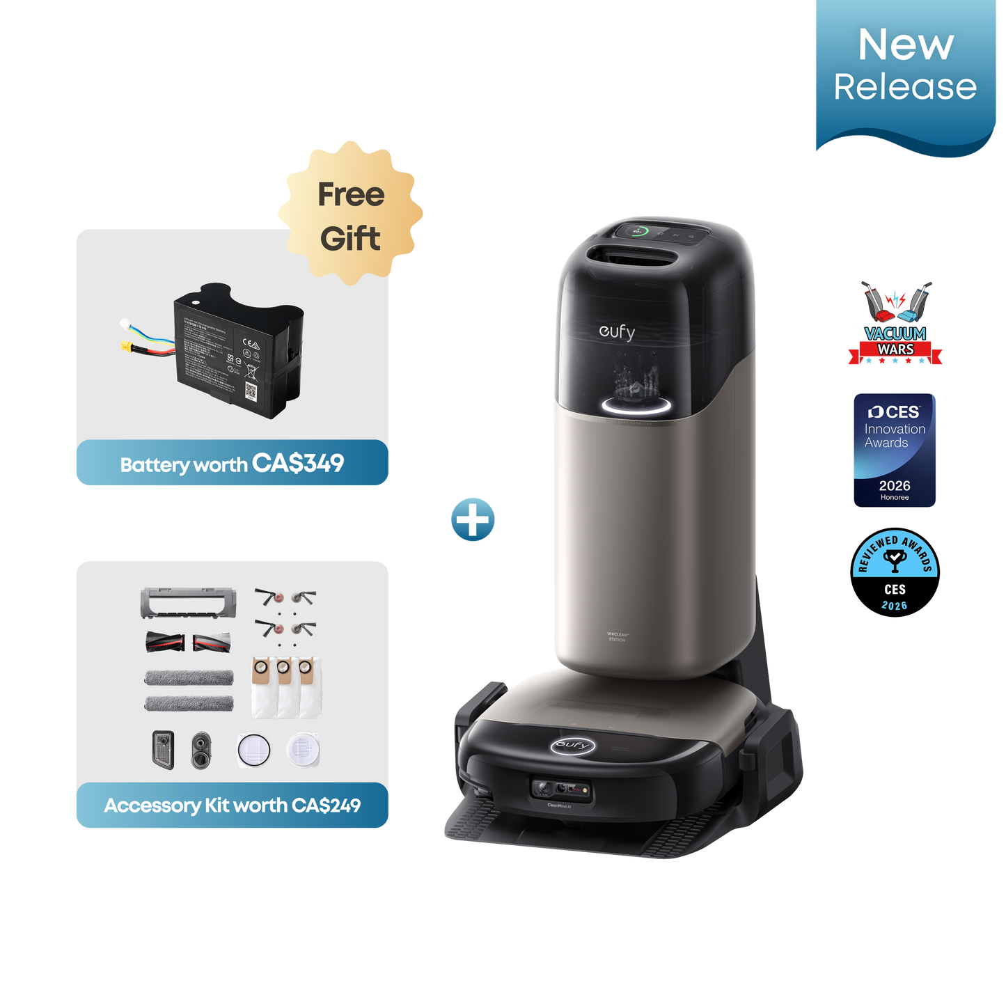 eufy Robot Vacuum Omni S2 + Accessory Kit