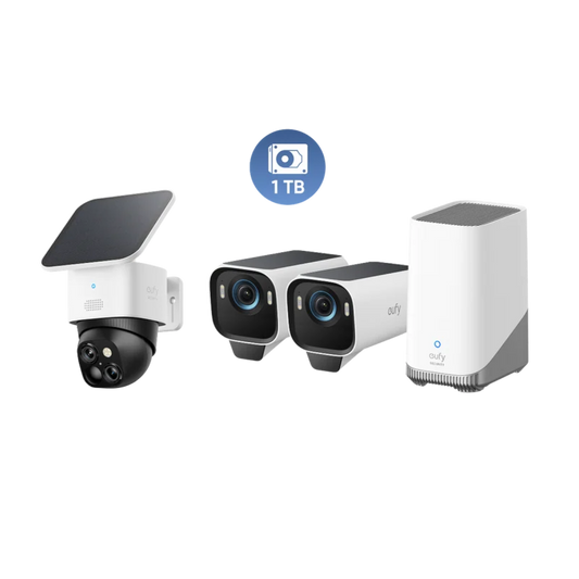 eufyCam S3 Pro 2-Cam Kit + SoloCam S340 + 1 TB Hard Drive