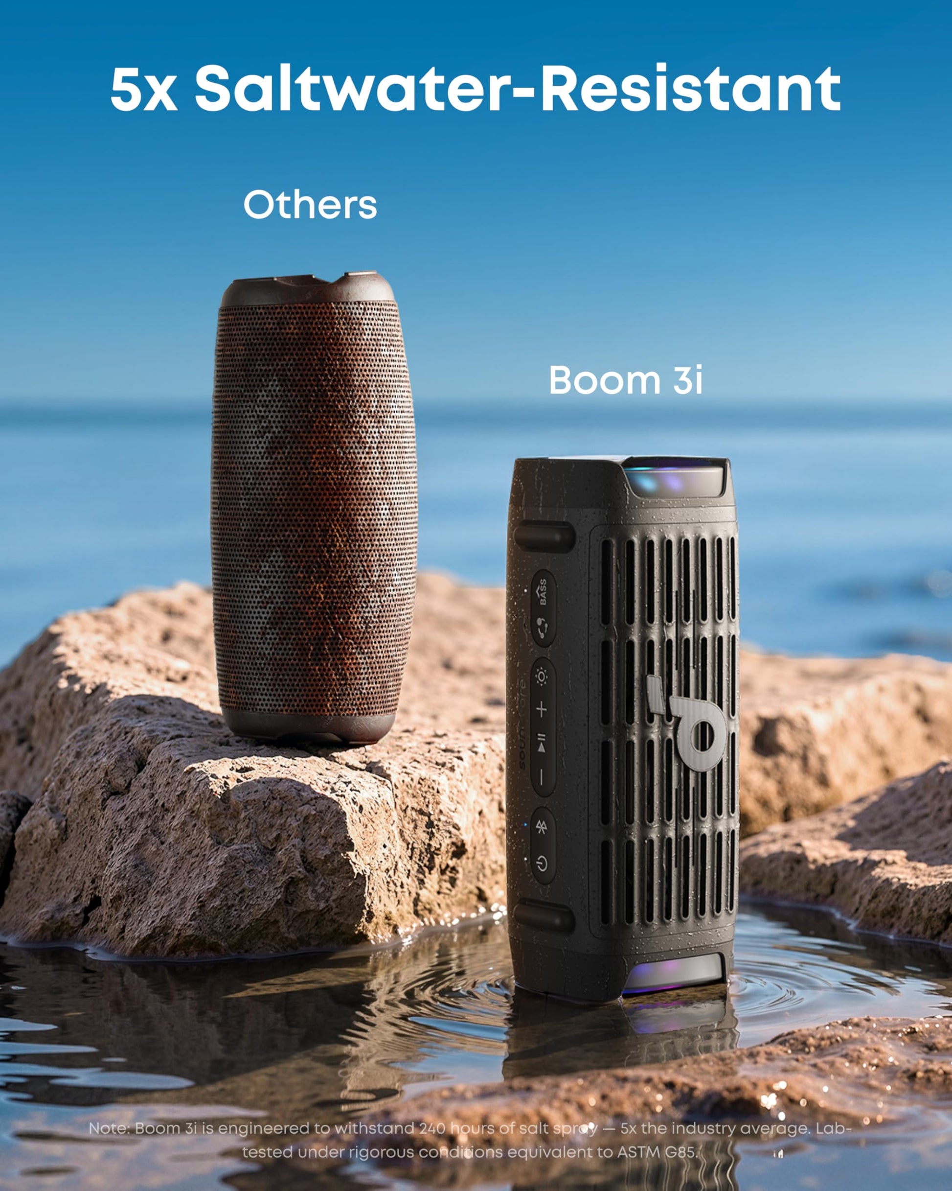 Soundcore Boom 3i salt water resistant small portable speaker