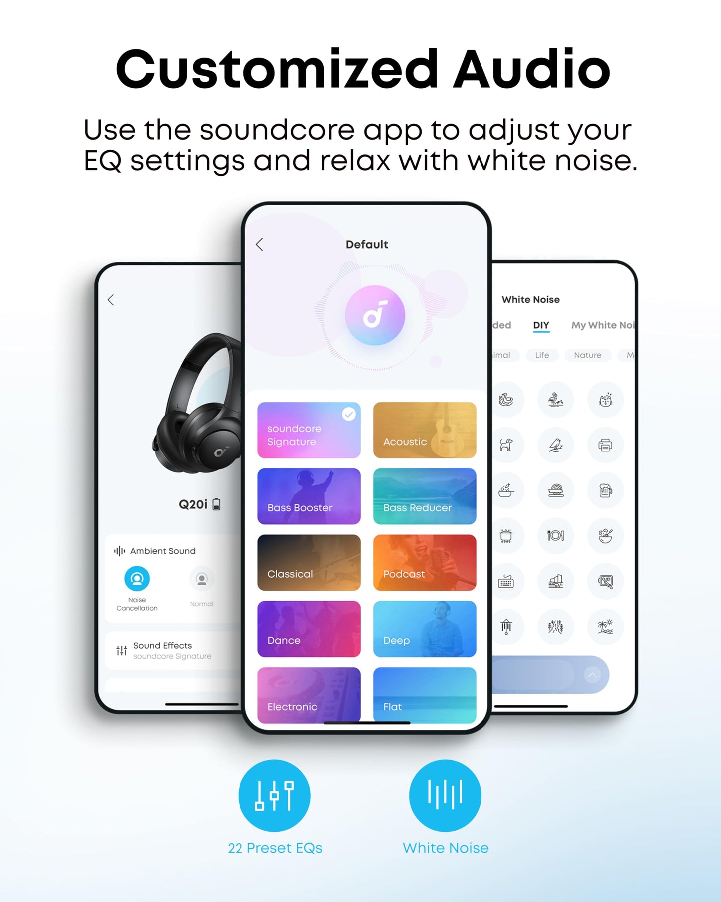 Q20i | Hybrid Active Noise Cancelling Headphones