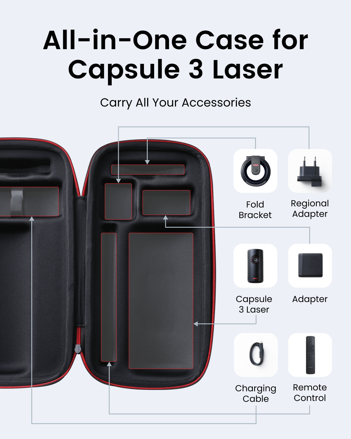 Capsule 3 Laser Travel Case & Adjustable Tripod